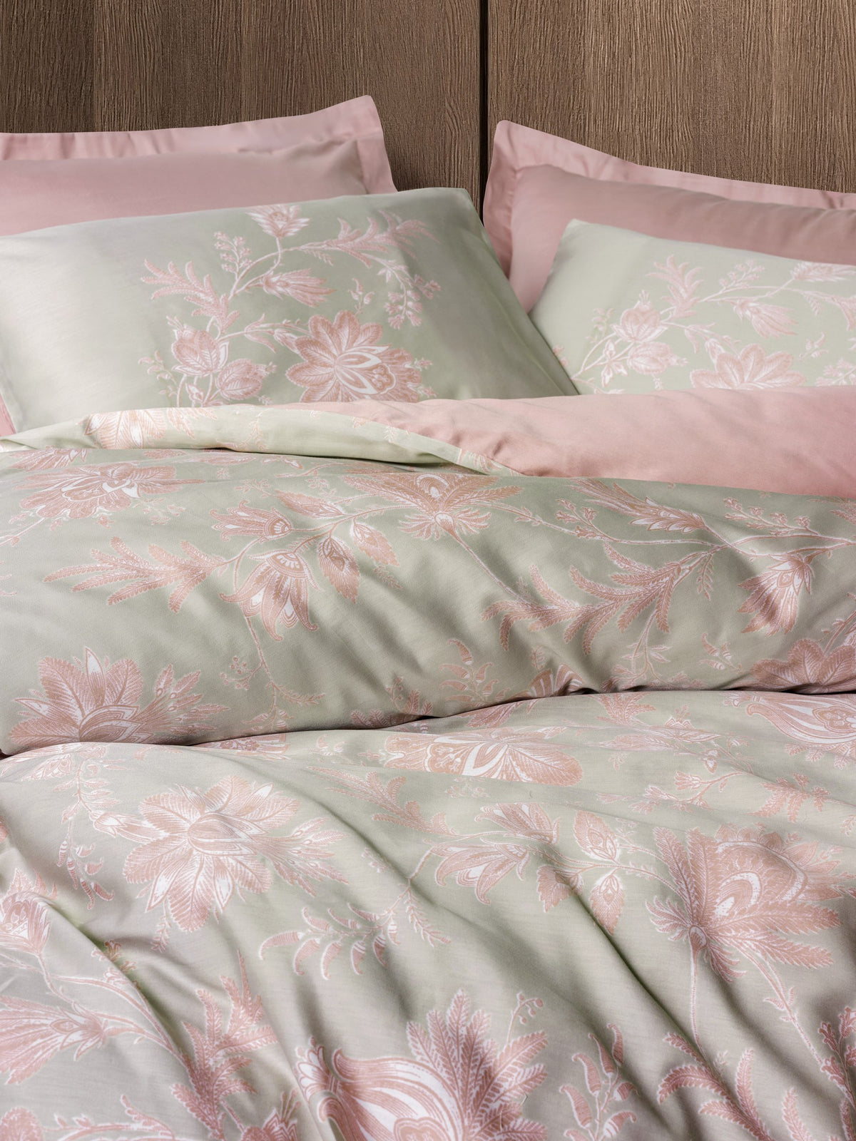 Cotton Box Saten Çift Kişilik Nevresim Takımı Betula Pudra