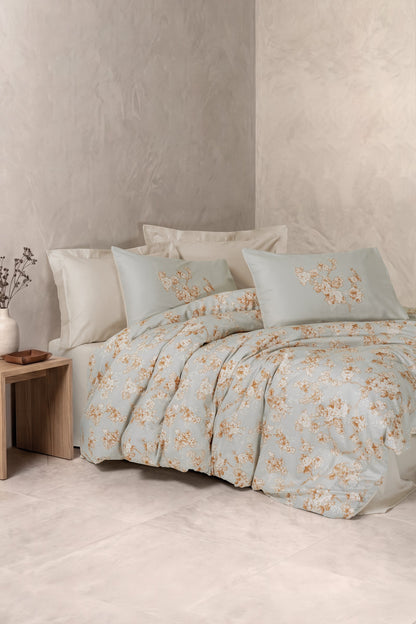 Cotton Box Saten Çift Kişilik Nevresim Takımı Melrose Bej