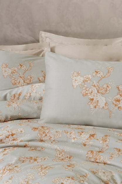 Cotton Box Saten Çift Kişilik Nevresim Takımı Melrose Bej