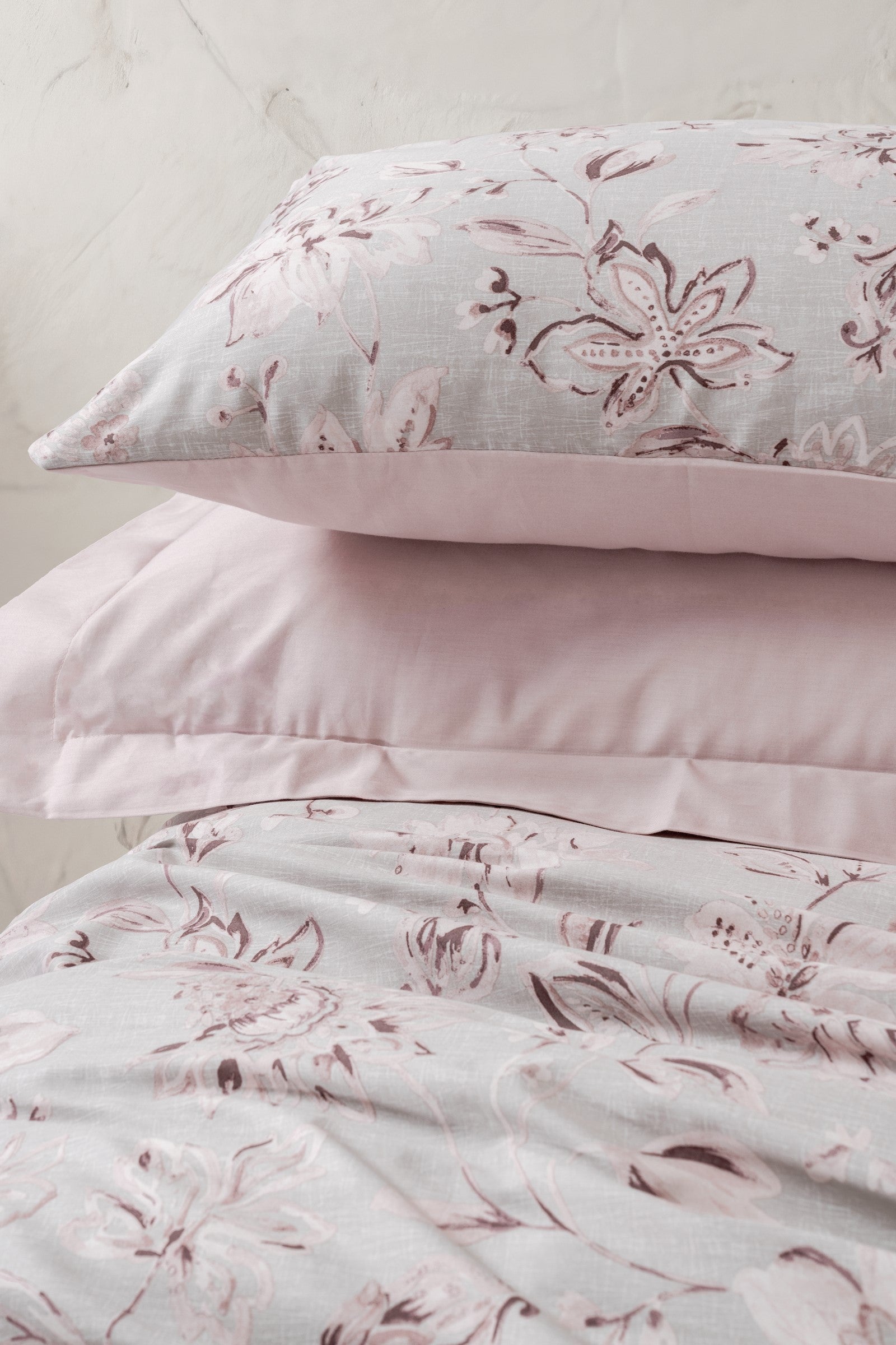 Cotton Box Saten Çift Kişilik Uyku Seti Calluna Pudra