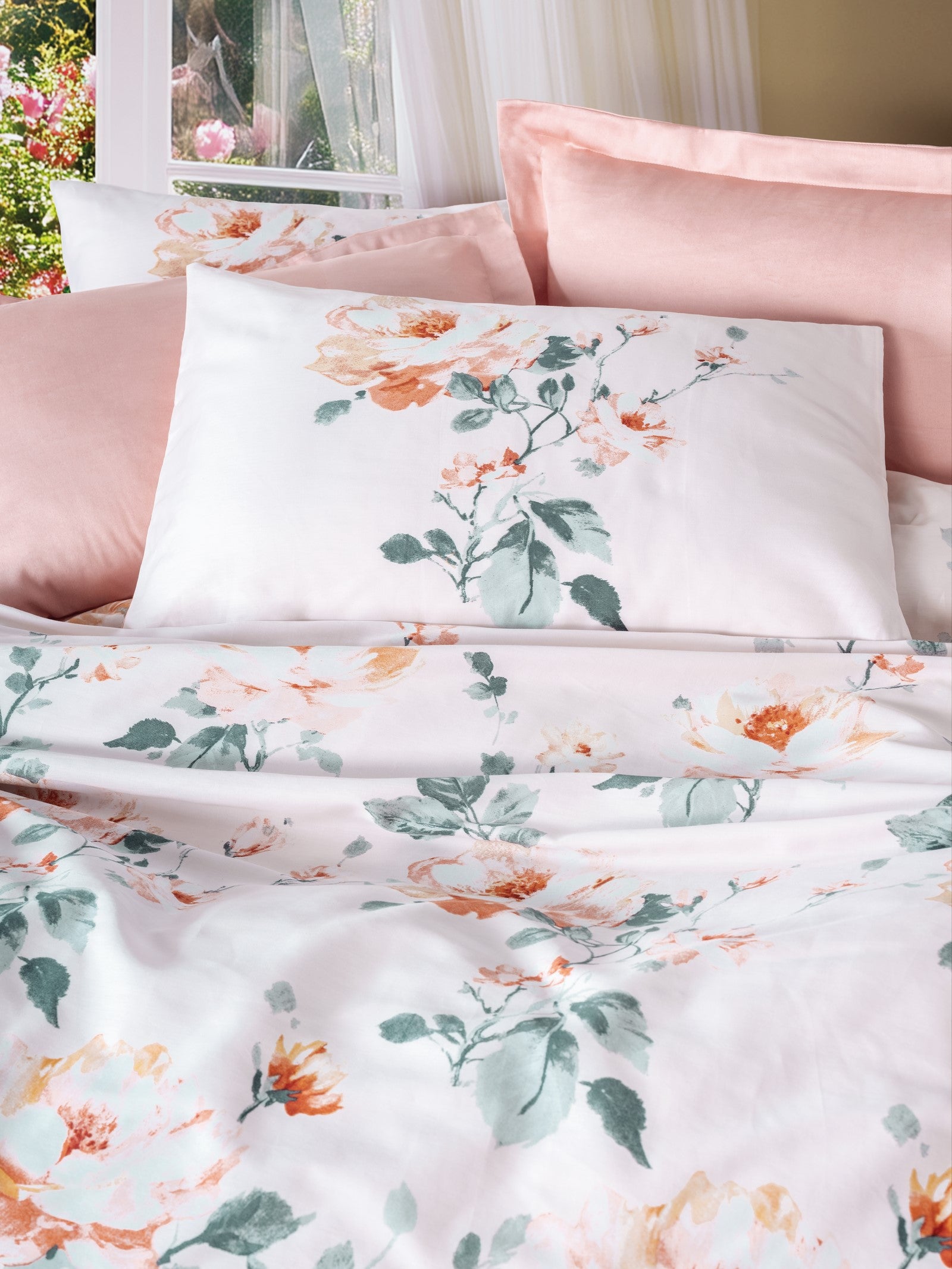 Cotton Box Saten Çift Kişilik Uyku Seti Verna Pudra