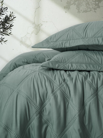 Cotton Box Serra Tek Kişilik Yatak Örtüsü Tila Mint