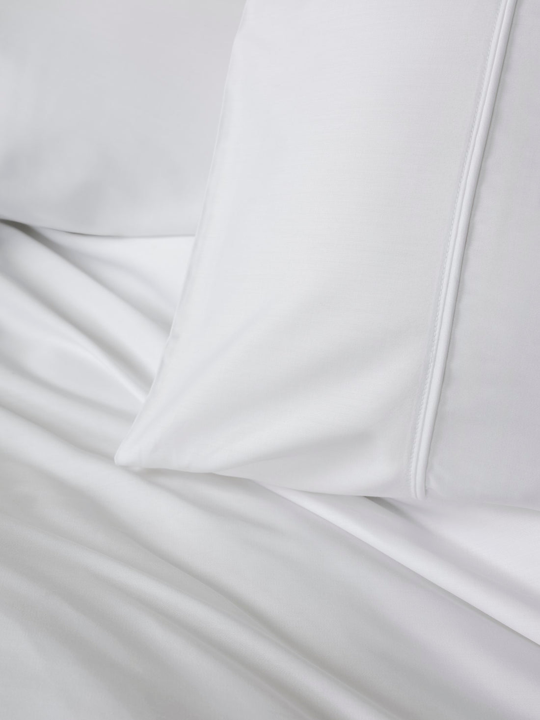 Cotton Box Silky Satin Double Duvet Cover Set White