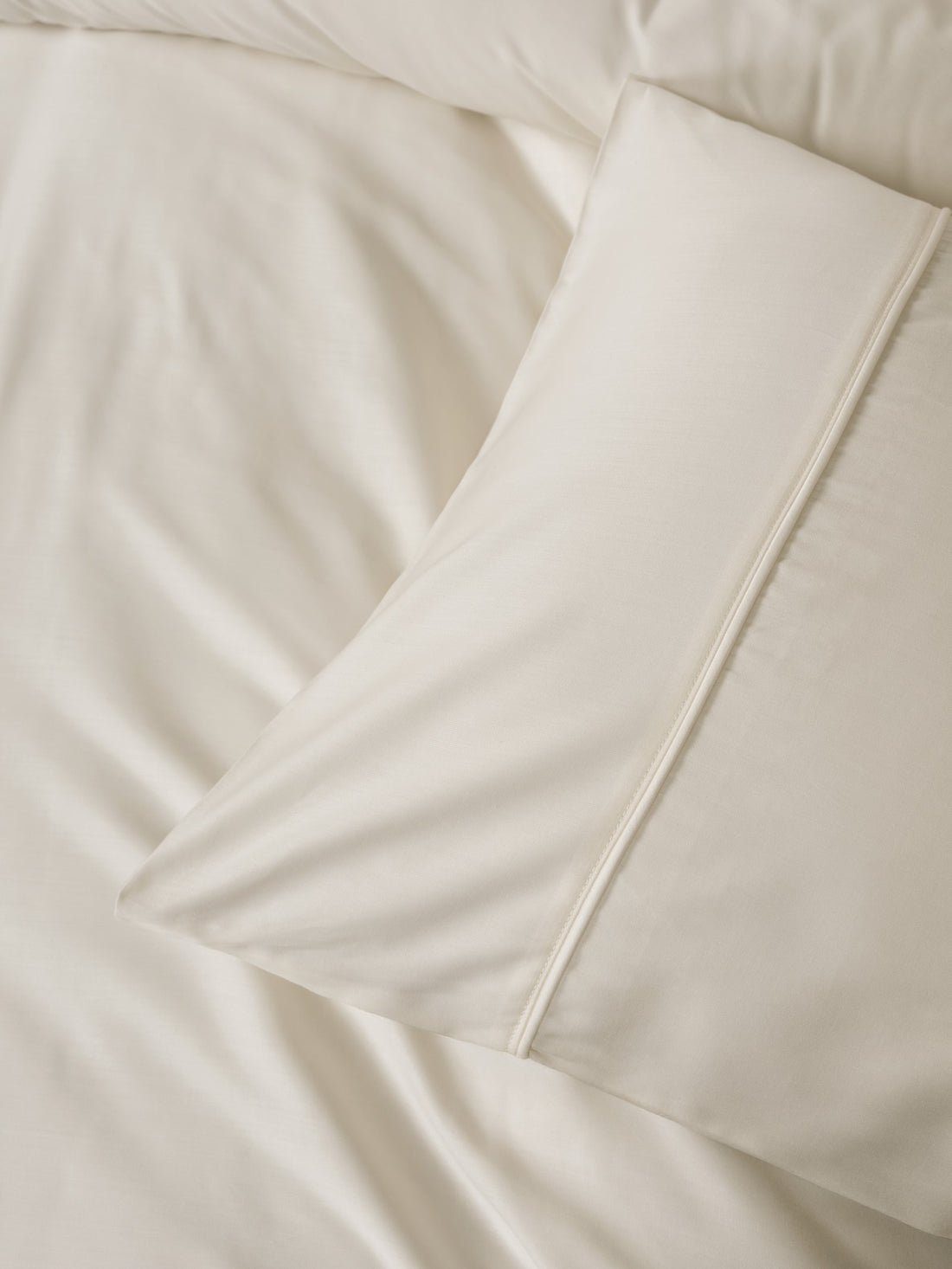 Cotton Box Silky Saten King Size Nevresim Takımı Ekru