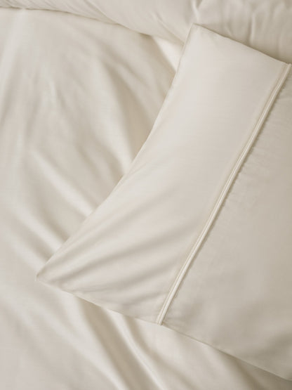 Cotton Box Silky Saten King Size Nevresim Takımı Ekru