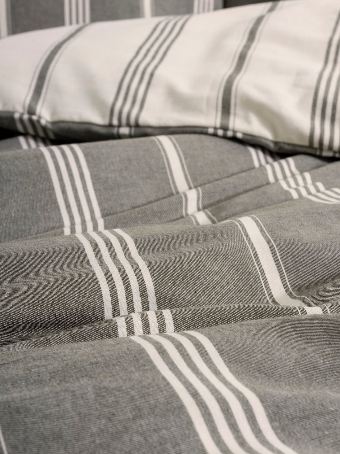 Cotton Box Smooth Double Duvet Cover Set Jamira Khaki
