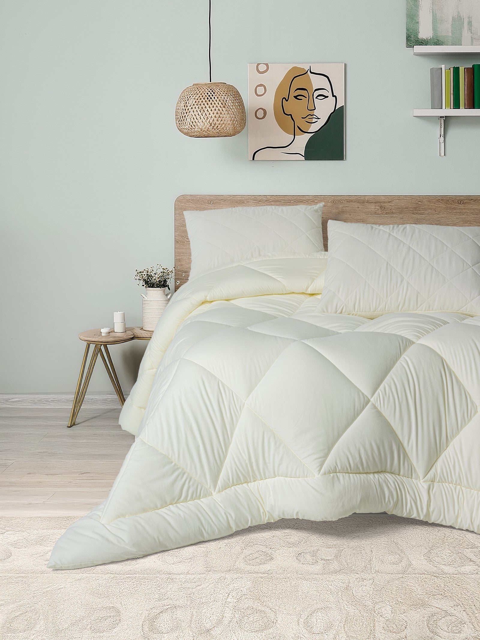 Cotton Box Softwash Tek Kişilik Yorgan Seti Ekru