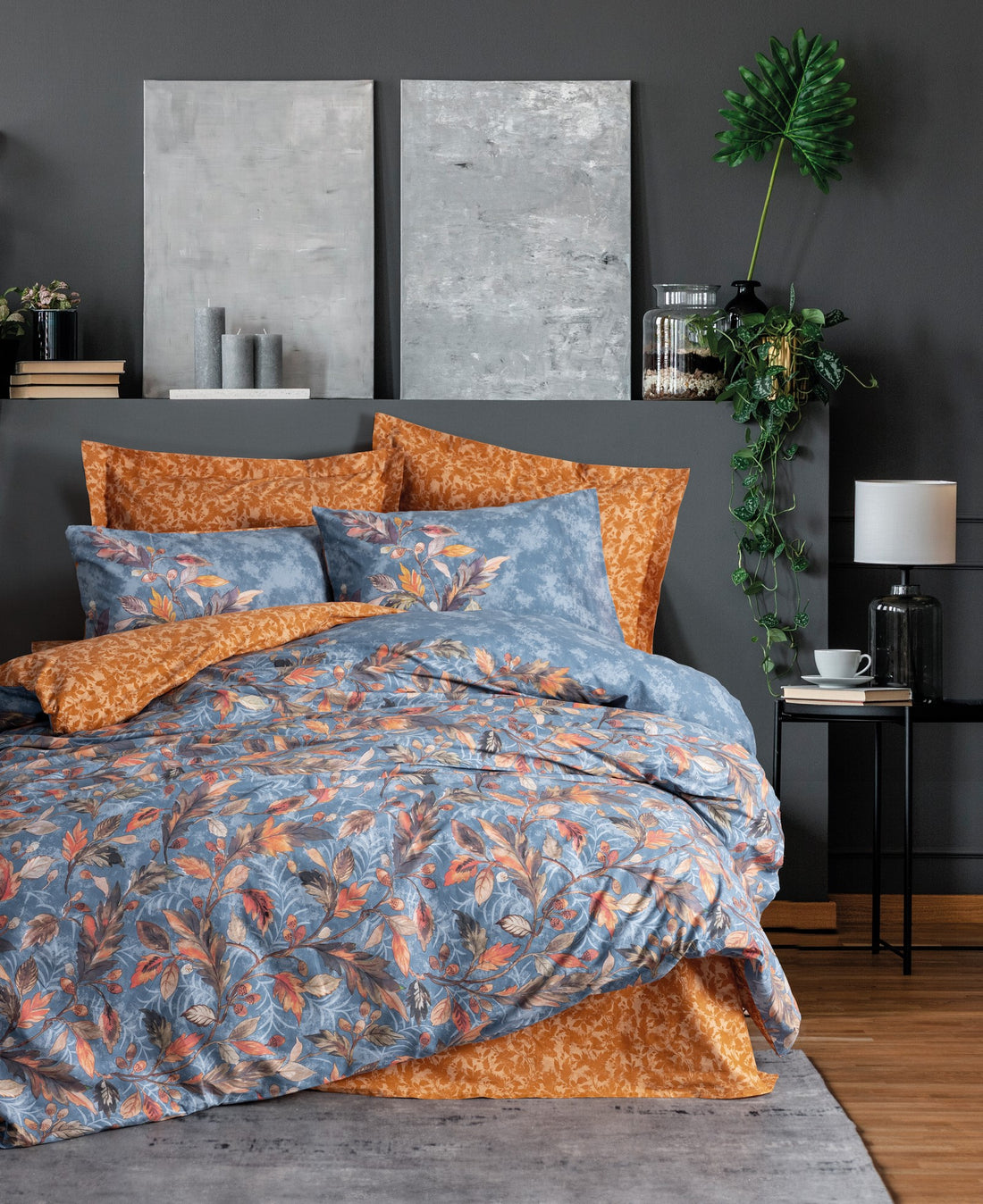 Cotton Box Single Duvet Cover Set Alekra Mustard