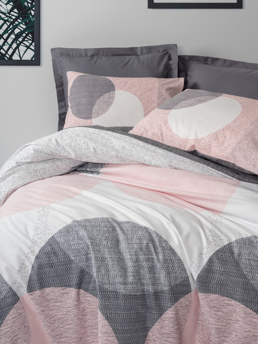 Cotton Box Single Duvet Cover Set Leron Gray