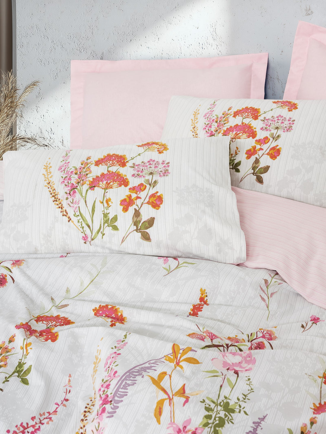 Cotton Box Tek Kişilik Nevresim Takımı Lilura Pembe