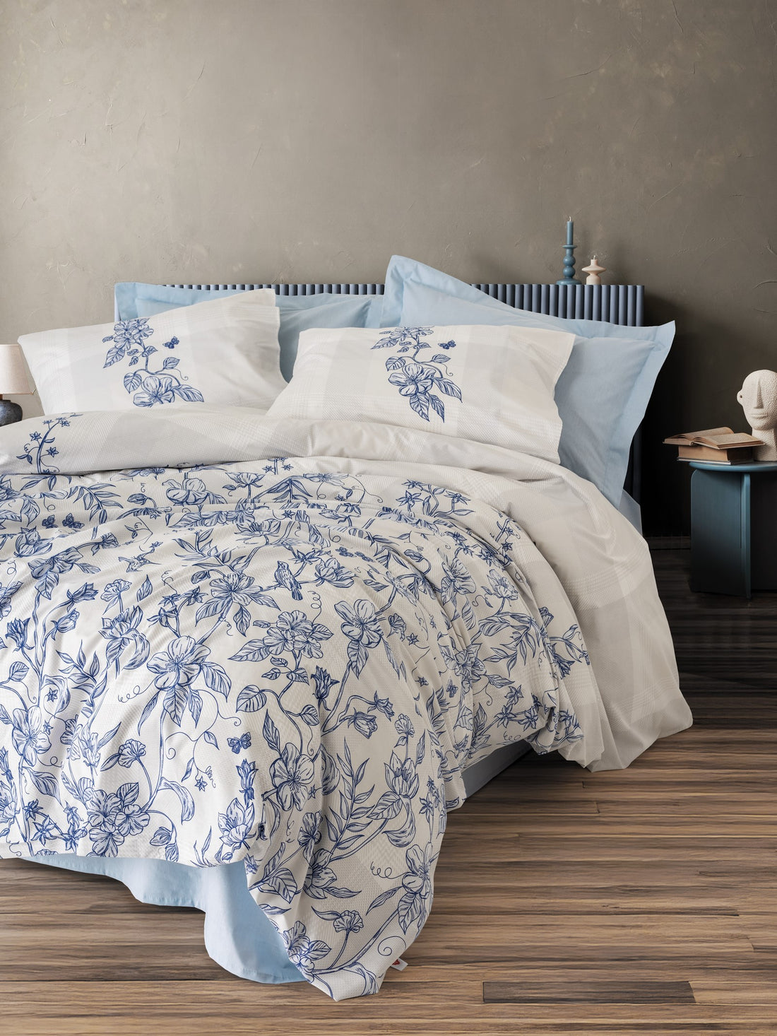 Cotton Box Tek Kişilik Nevresim Takımı Linora Mavi