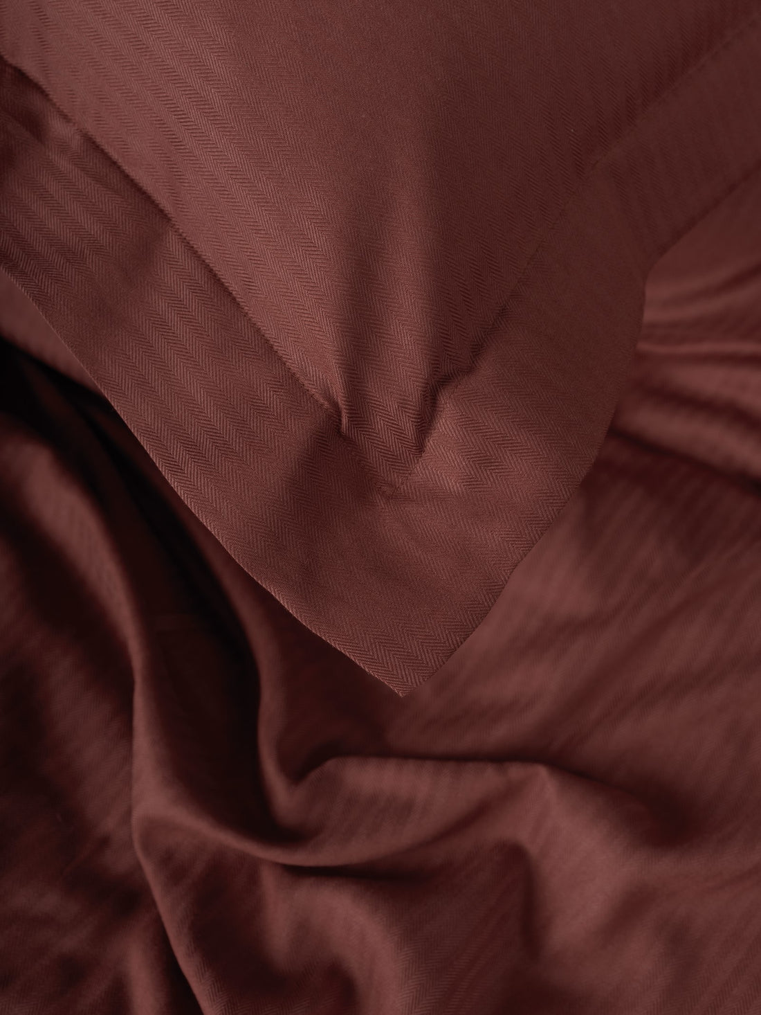 Cotton Box Tensel Craft Double Duvet Cover Set Claret Red