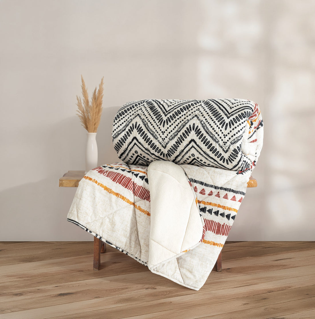 Cotton Box Velvet Double Quilt Felix Beige 195x215 cm