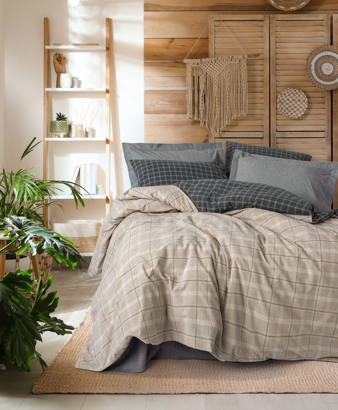 Cotton Box Warm Flannel Single Duvet Cover Set Siiras Gray