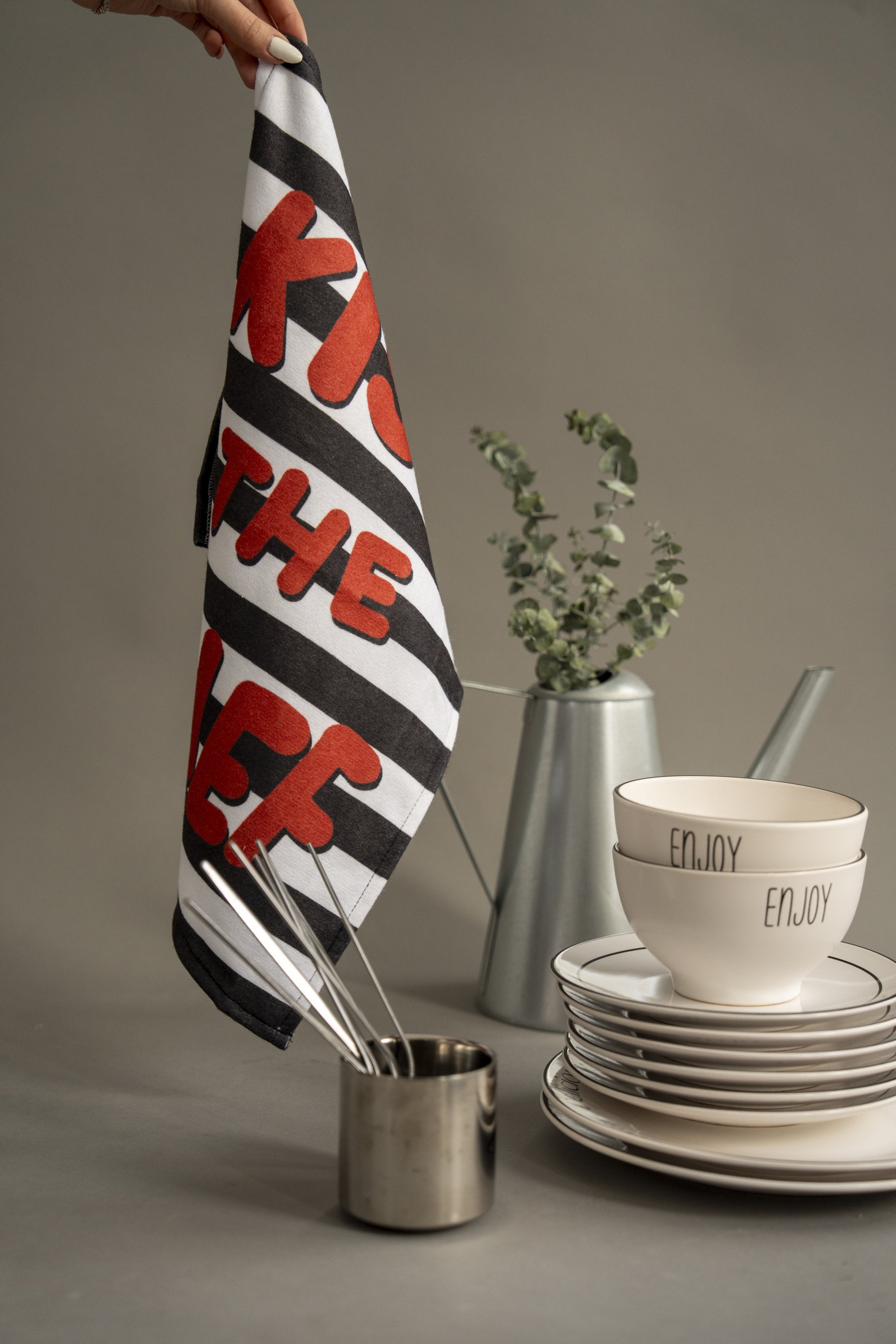 Cozy Home Cheer Kitchen Mutfak Havlusu Kiss the Chef