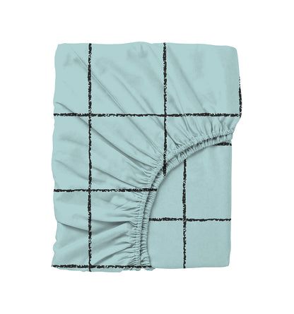 Cozy Home Double Duvet Cover Set with Elastic Sheets Modern Mint