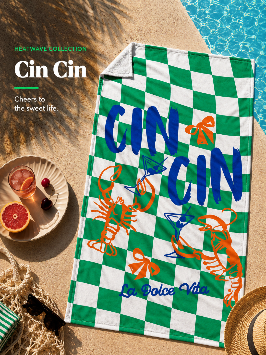 Cozy Home Heatwave Plaj Havlusu Cin Cin Yeşil 90x150