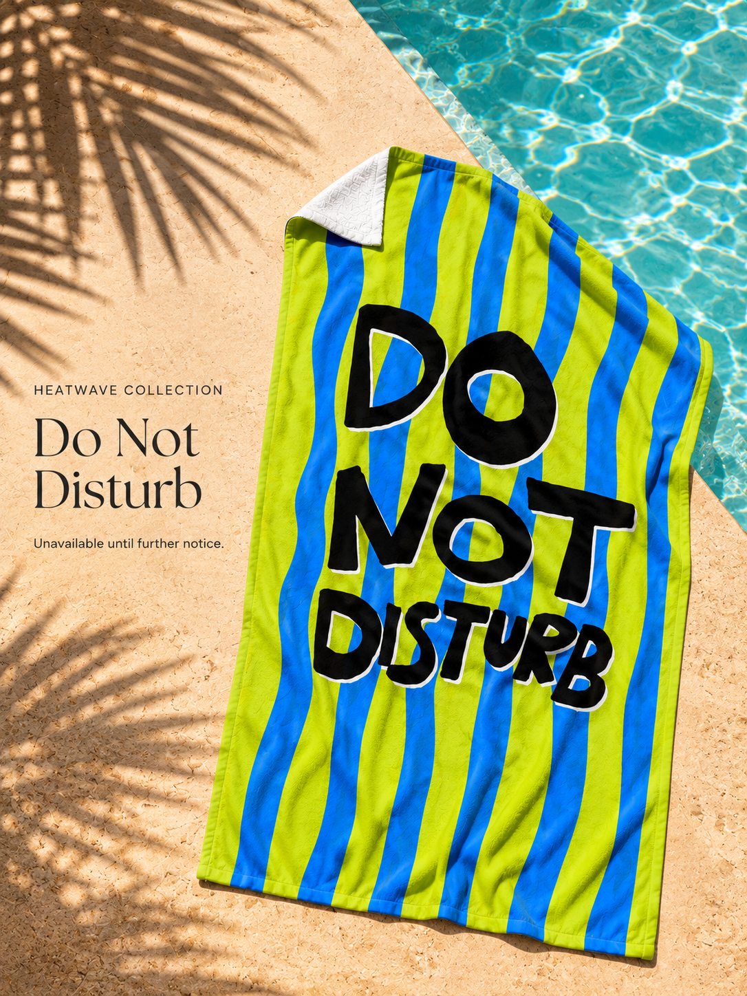 Cozy Home Heatwave Plaj Havlusu Do Not Disturb Yeşil 90x150