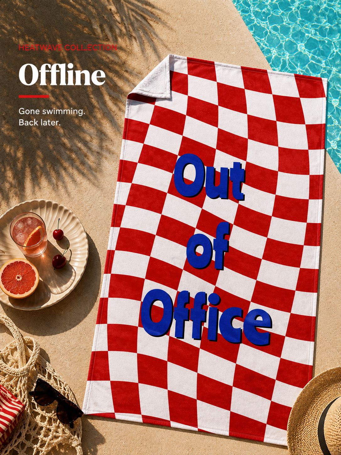 Cozy Home Heatwave Plaj Havlusu Offline Kırmızı 90x150