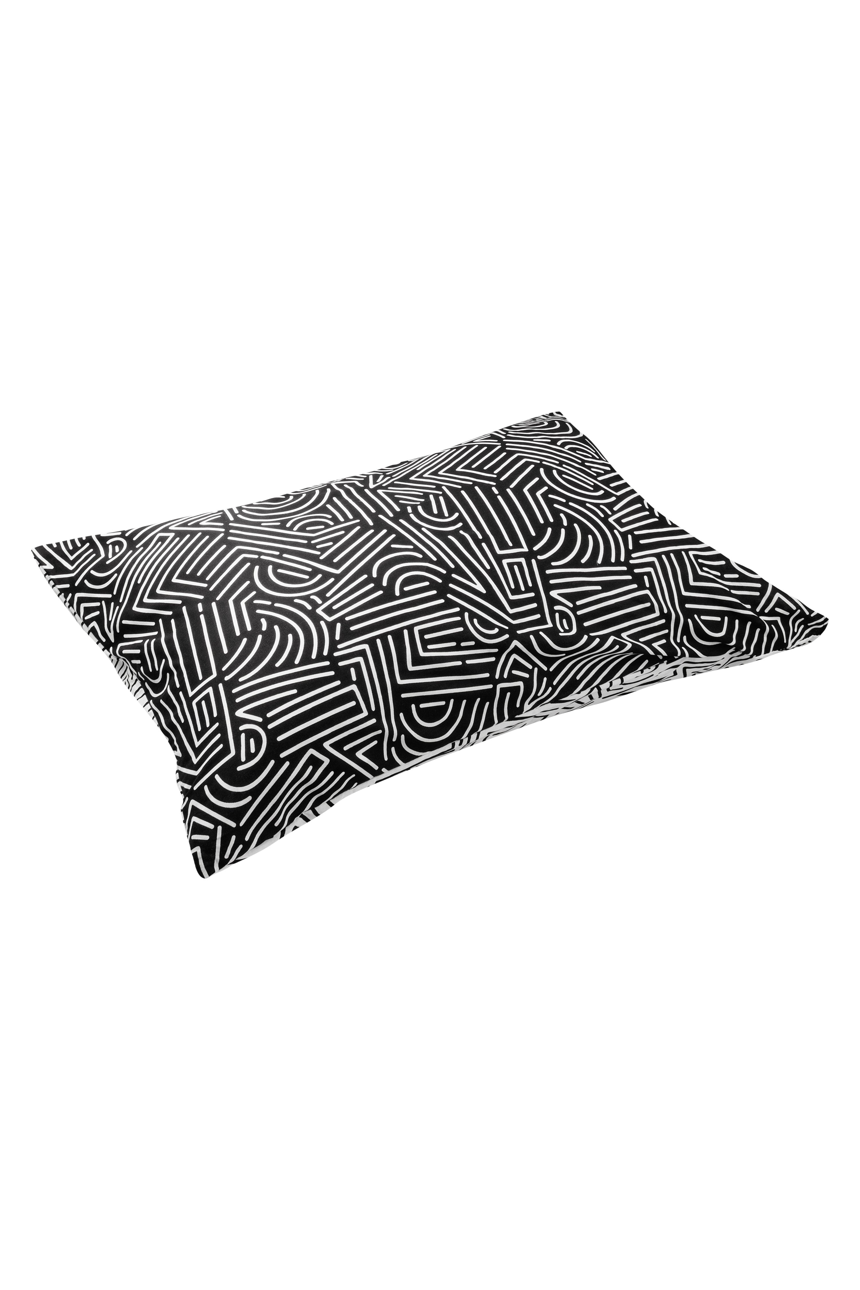 Cozy Home Моно двусторонняя наволочка Maze черная 50x70
