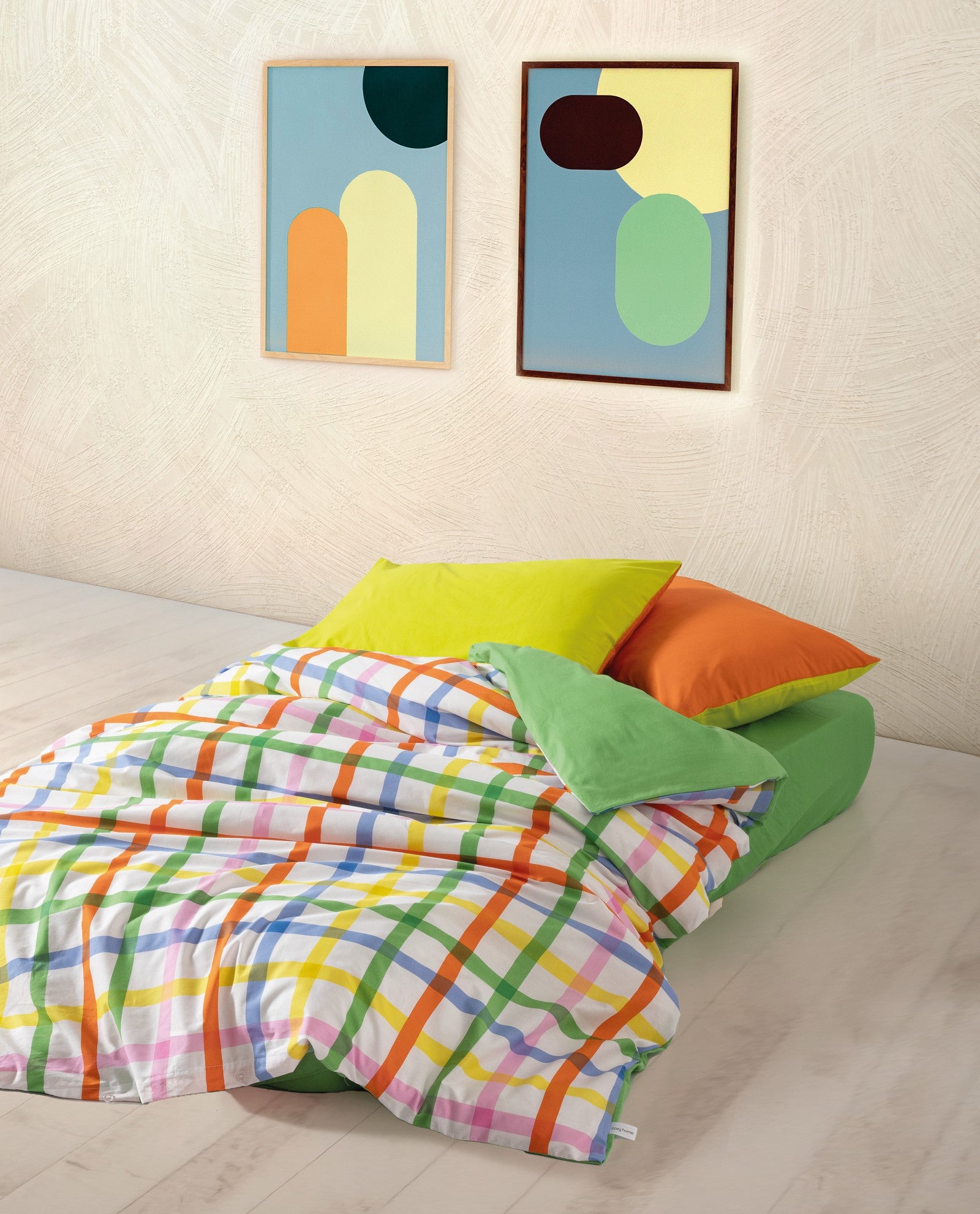 Cozy Home Popping Colors Tek Kişilik Lastikli Çarşaflı Nevresim Takımı Hype Yeşil