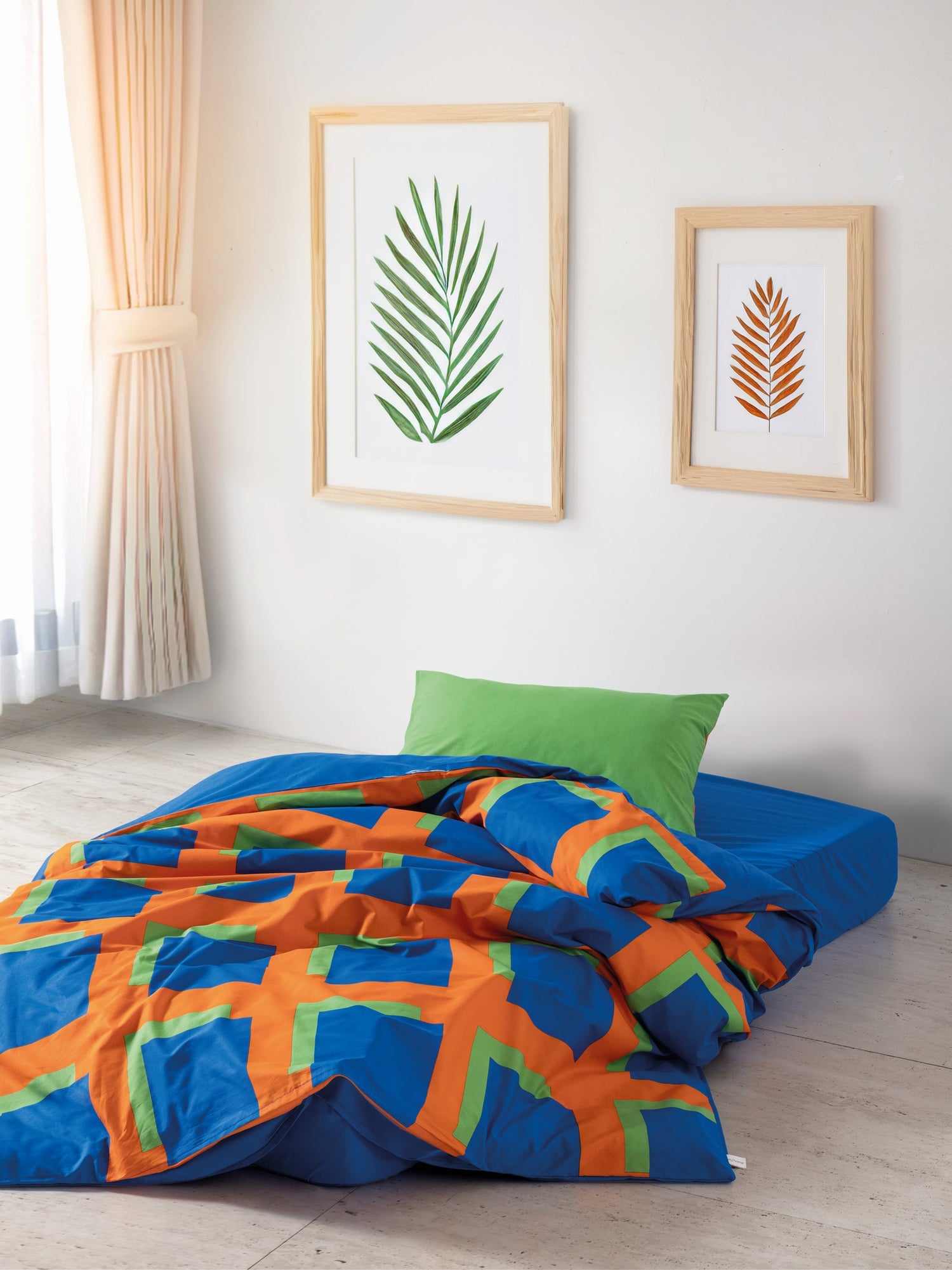 Cozy Home Popping Colors Tek Kişilik Lastikli Çarşaflı Nevresim Takımı Venus Mavi